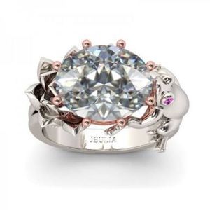 Jeulia “Frog Princess” crown-set ring